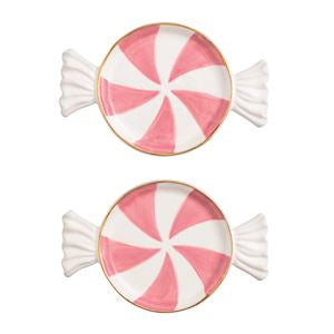 Pink Candy Tidbit Plate