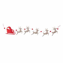 Santa & Reindeer Garland