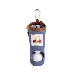 Blue Embroidered Golf Keychain