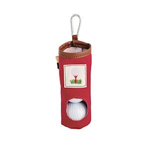 Red Embroidered Golf Keychain