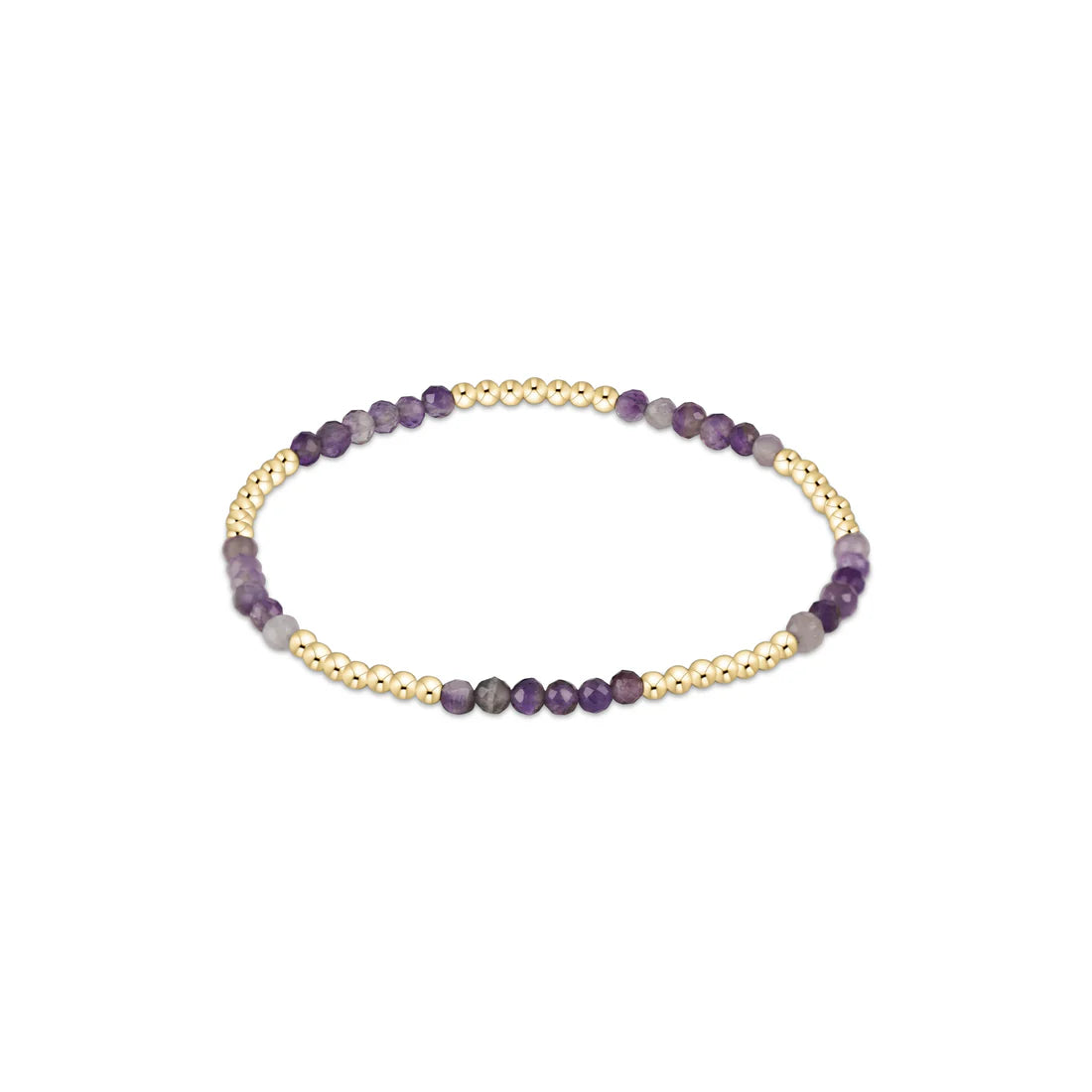 Blissful Pattern 2.5mm Bead Bracelet | Amethyst