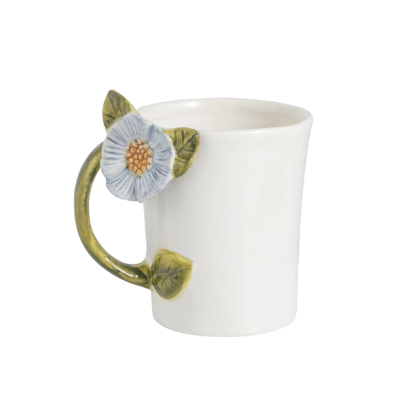 Blue Flower Handle Mug