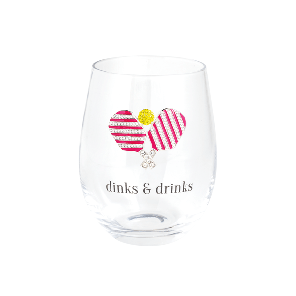 Jewel Pball Paddles Wine Glass