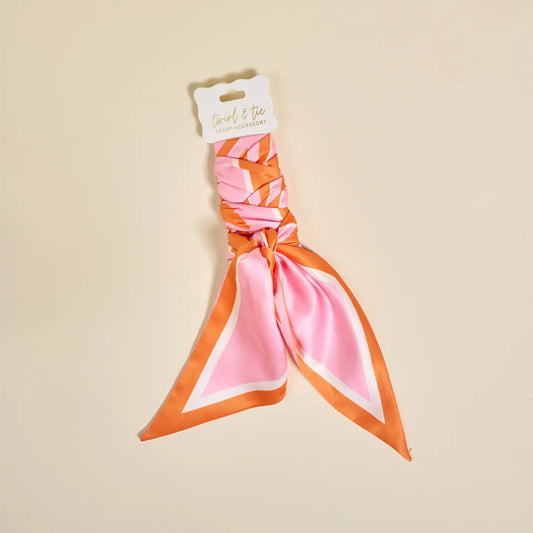 Twirl & Tie Scarf Accessory | Sicily Stripes Pink