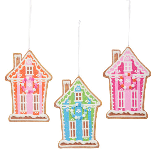 Vivid Jolly Gingerbread House Ornament | Assorted Styles