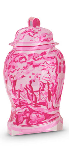 10" Pink Chinoiserie Acrylic