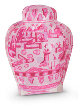 10" Pink Chinoiserie Acrylic