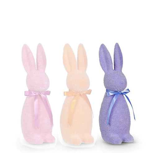 11.5" Sherbet Flocked Bunny | Assorted Styles