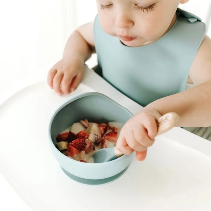 Easy Scoop Suction Bowl | Powder Blue