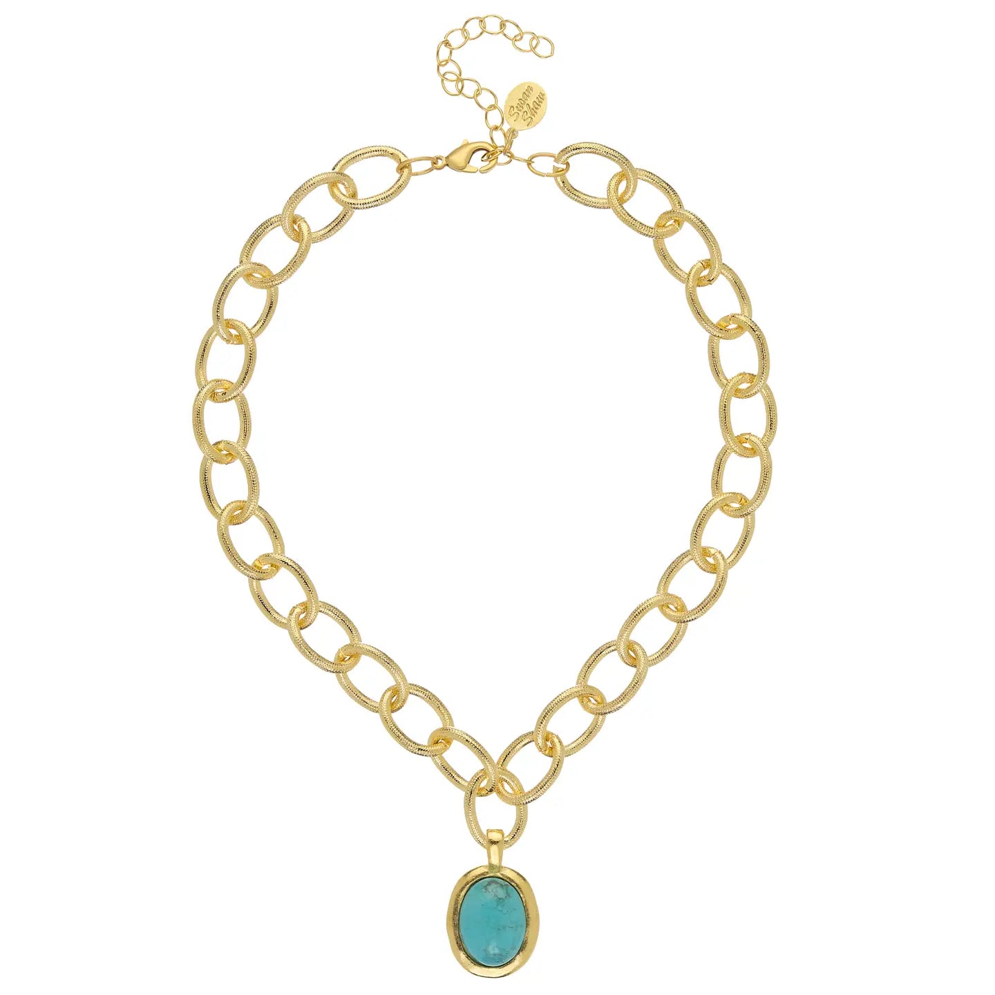 Caroline Loop Chain Necklace | Turquoise