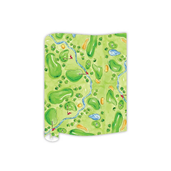 Handpainted Table Runner | Golf Course
