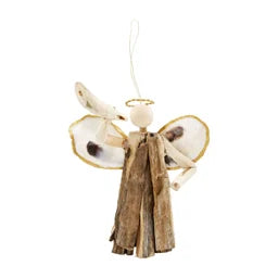 Horn Oyster Angel Ornament