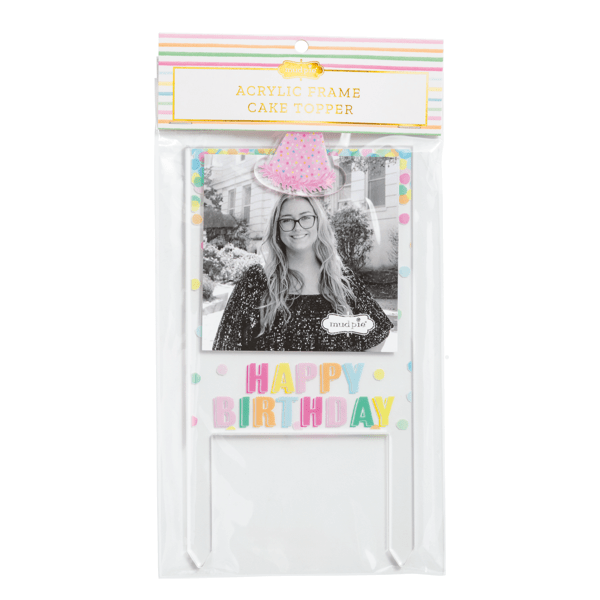 Happy Bday Cake Topper Frame