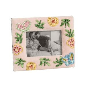 Pink Floral Bead Frame