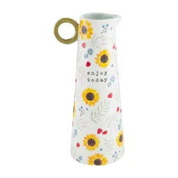 Medium Tall Handle Floral Vase