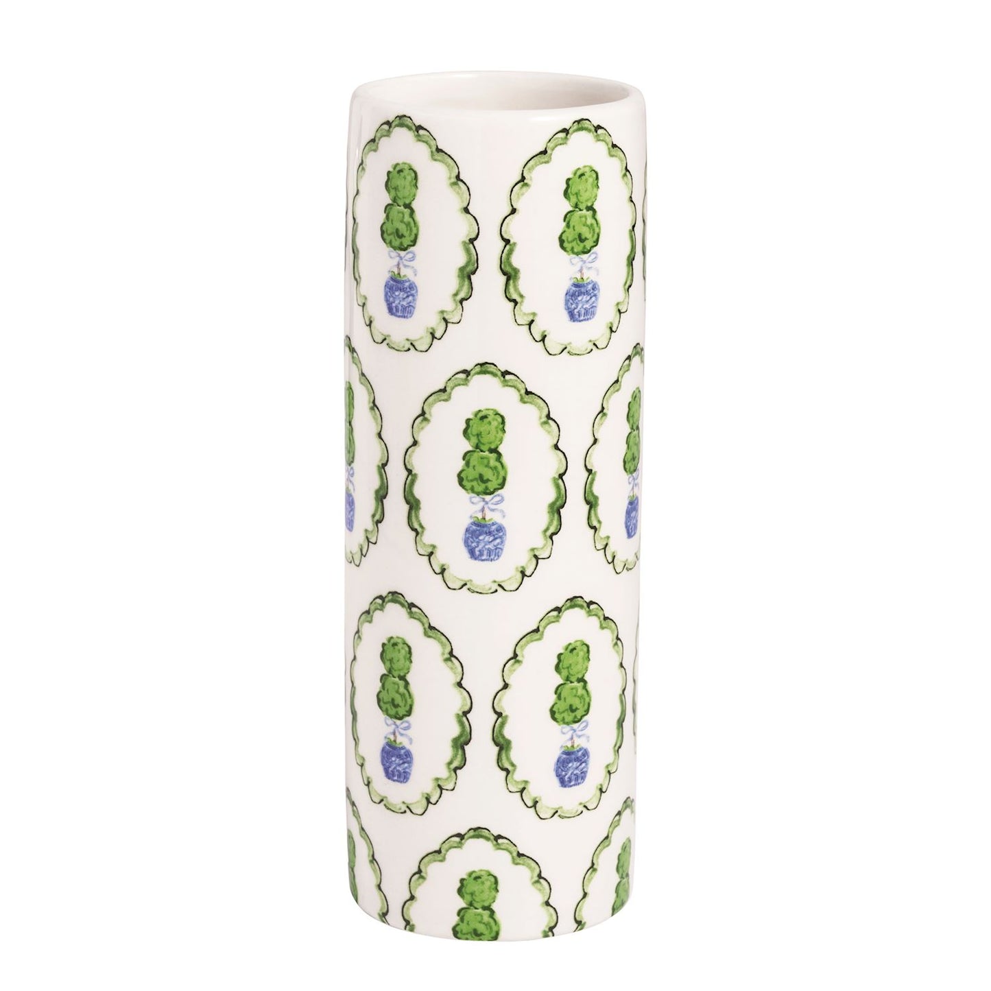 Topiary Pattern Stem Vase