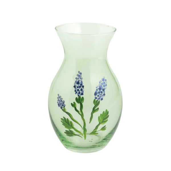 Green Glass Flower Small Vase