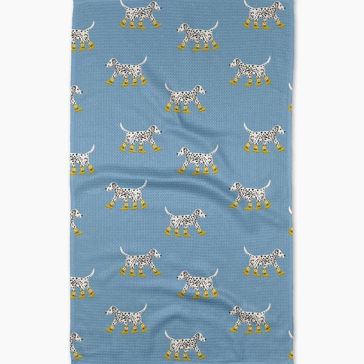 Tea Towel | Dalmatian in Boots Blue