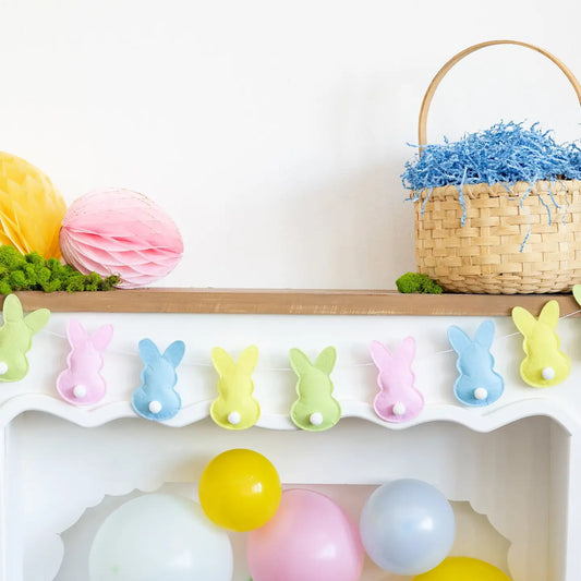Puffy Felt Pastel Easer Bunny Banner