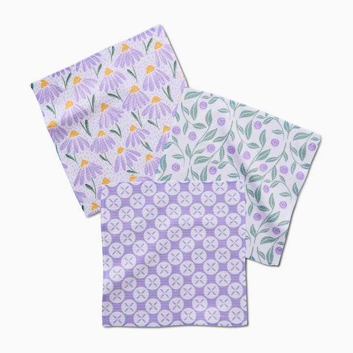 Dishcloth Set | Button Vines and Daisies