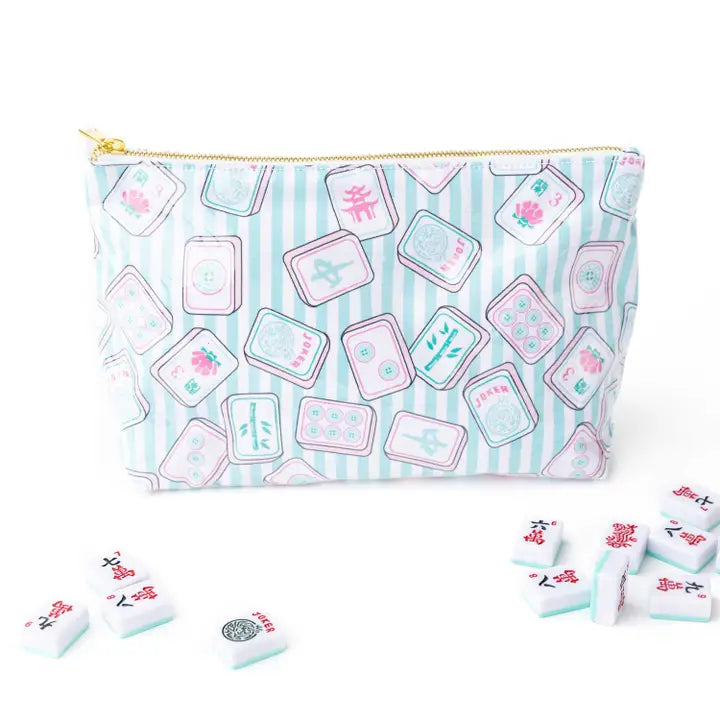Travel Pouch | Mahjong Tile Print