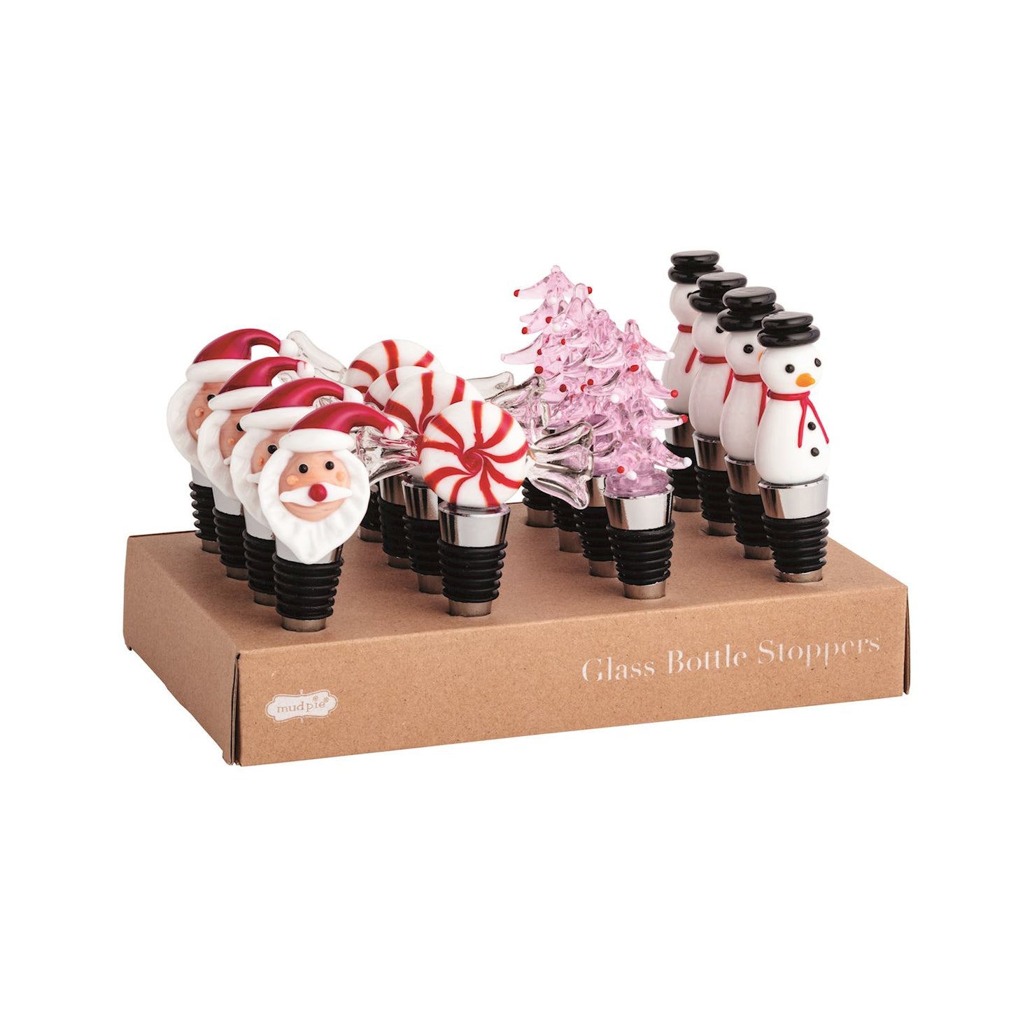 Christmas Glass Bottle Stoppers | Assorted Styles