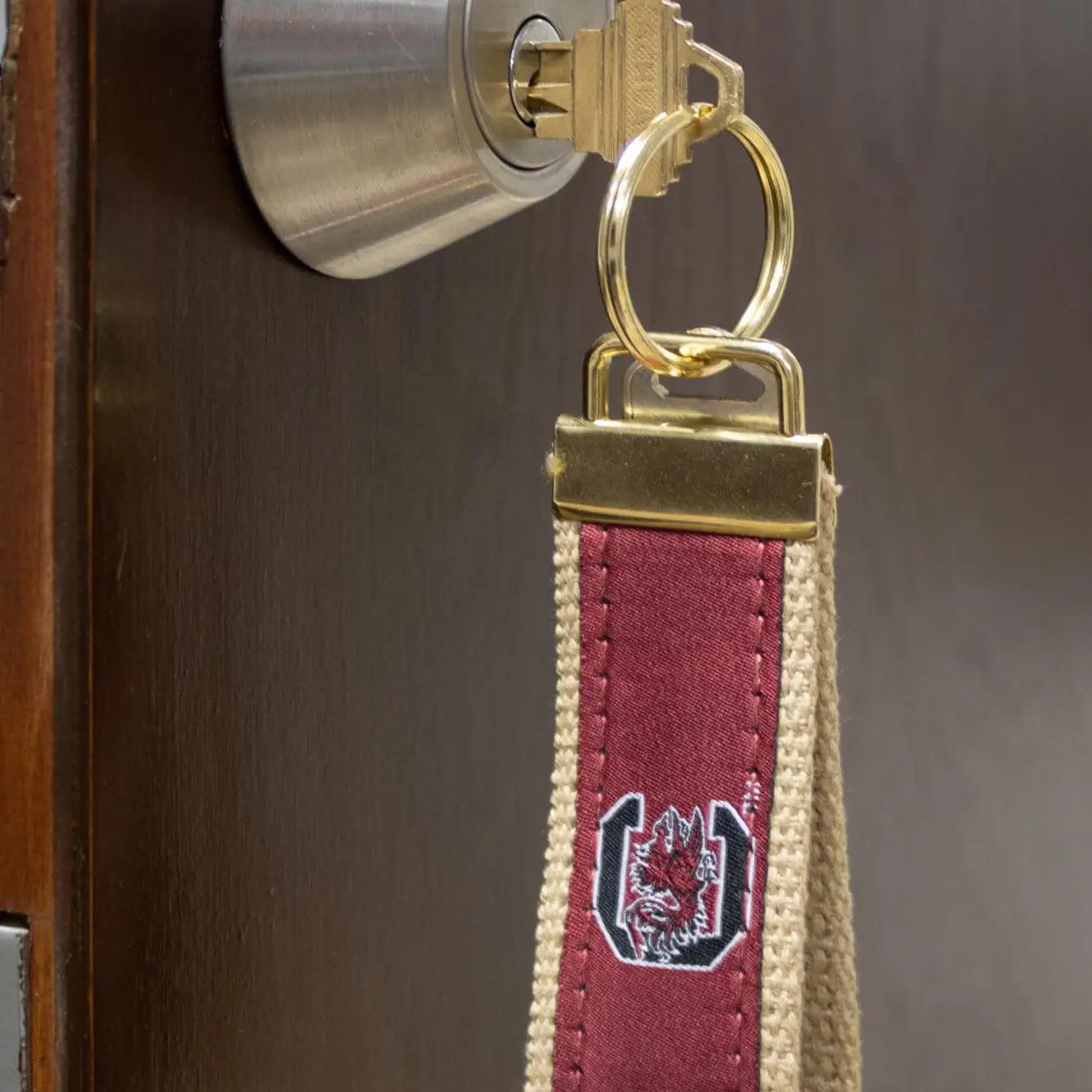 Woven Ribbon Keychain | USC
