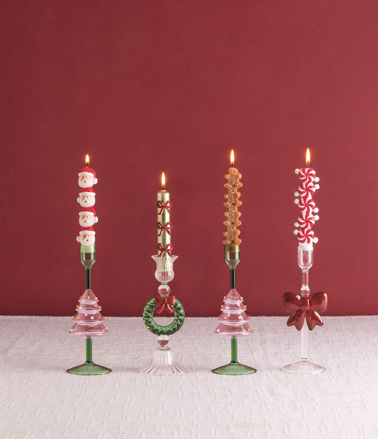 Christmas Mini Taper Candle Sets | Assorted Styles