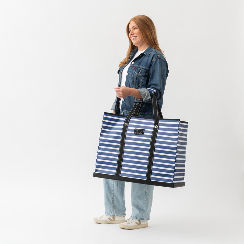 4 Boys Bag | XX-Large Zip Tote | Stripe a Pose