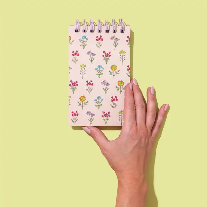 Small Spiral Top Notebook | Wildflowers