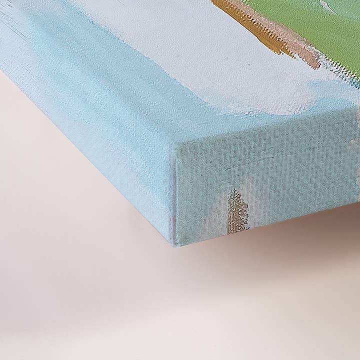 Pastel Blues Stretched Canvas
