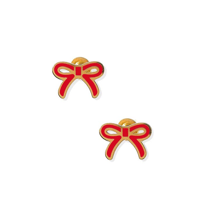 Screwback Stud Earrings | Sadie Red