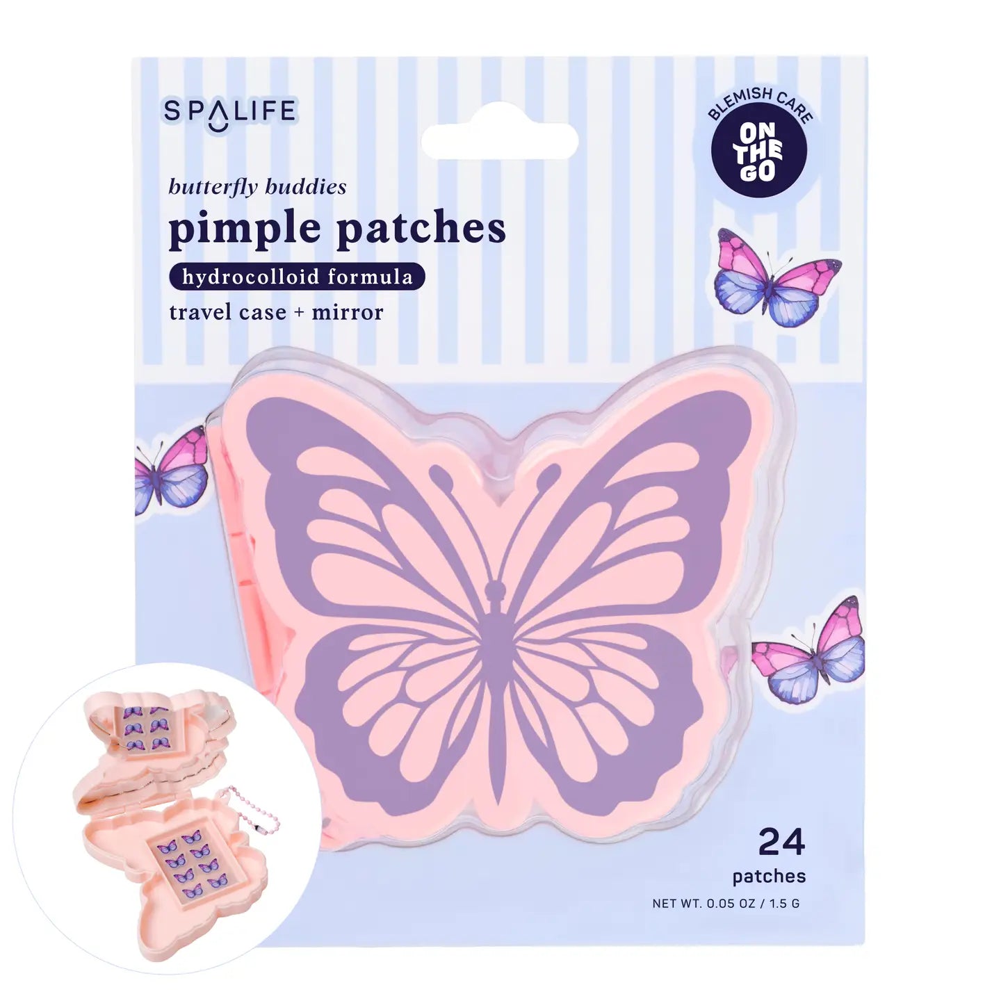 Butterfly Buddies | Pimple Patches with Travel Case and Mirror