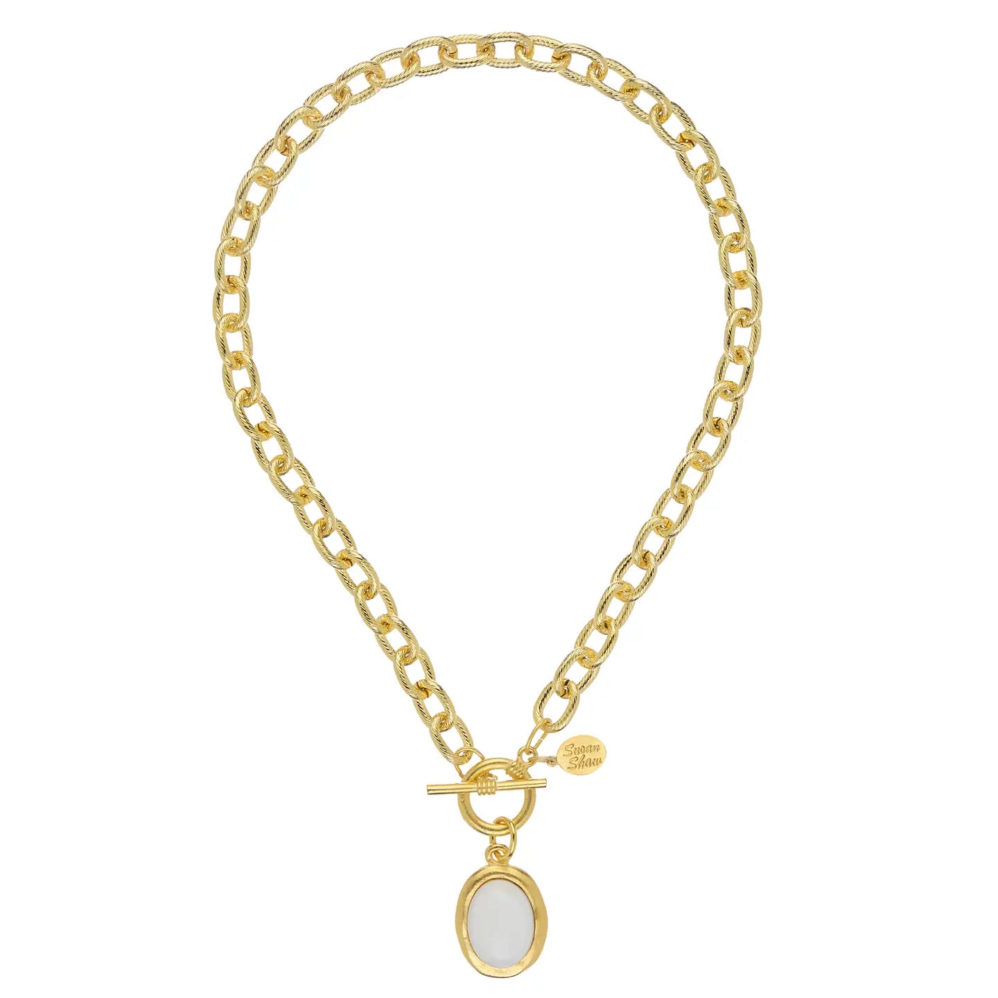Caroline Toggle Necklace | Mother of Pearl