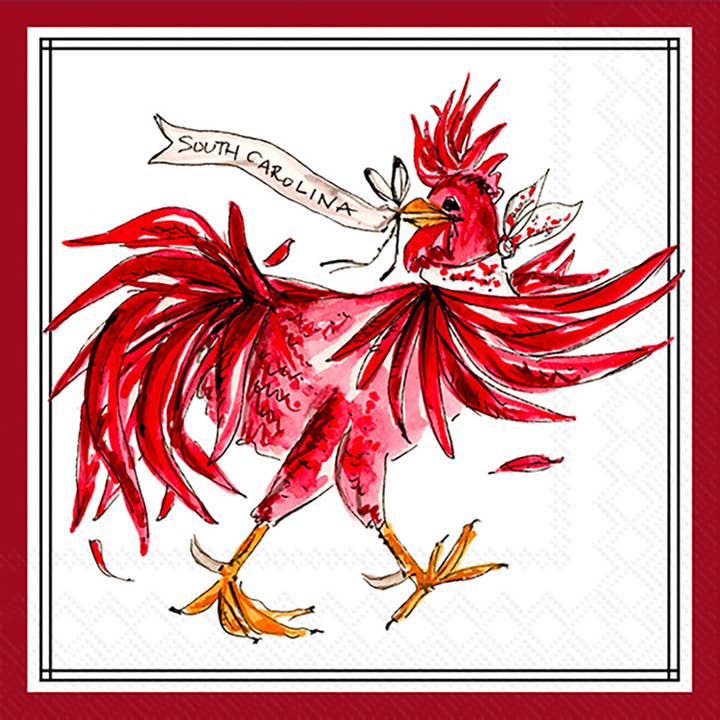 Cocktail Napkins | South Carolina Rooster