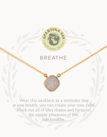 SLV Druzy Necklace 18" Breathe/Cream Druzy
