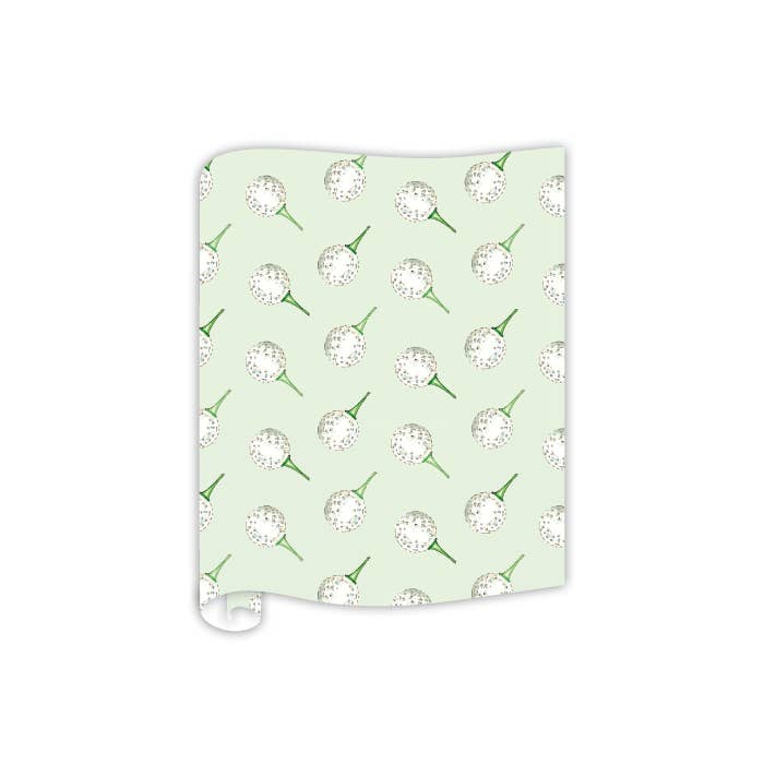 Handpainted Table Runner | Golf Ball Pattern