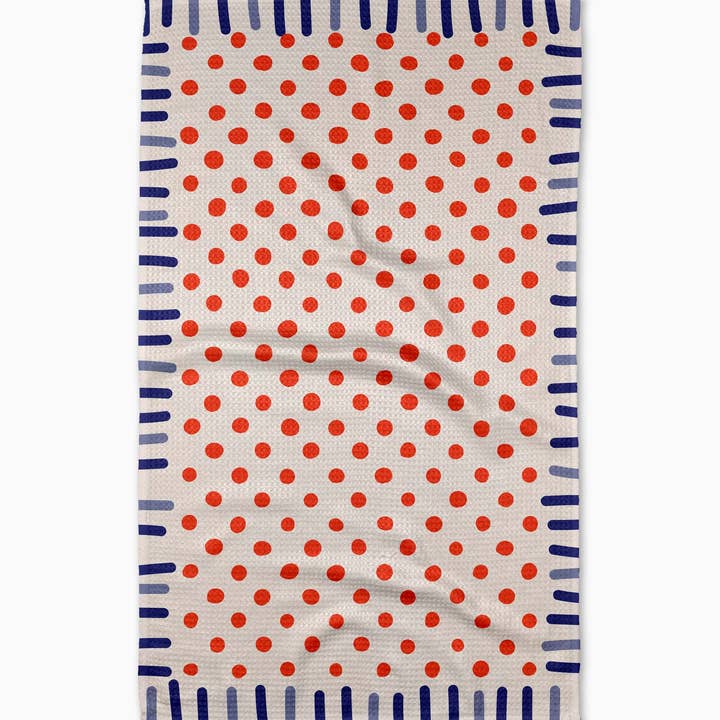 Tea Towel | Navy Fringe