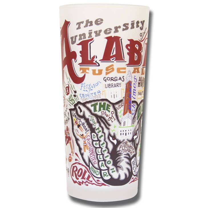 Collegiate Frosted Drinking Glass