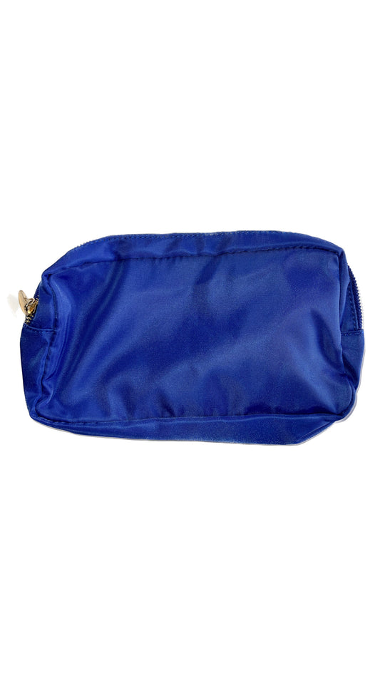 Nylon Cosmetic Travel Pouch - Blue