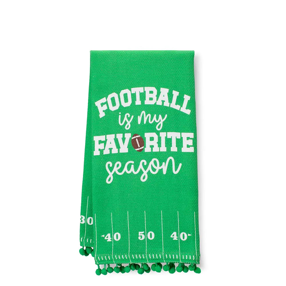 Football Is My Favorite Season Tea Towel