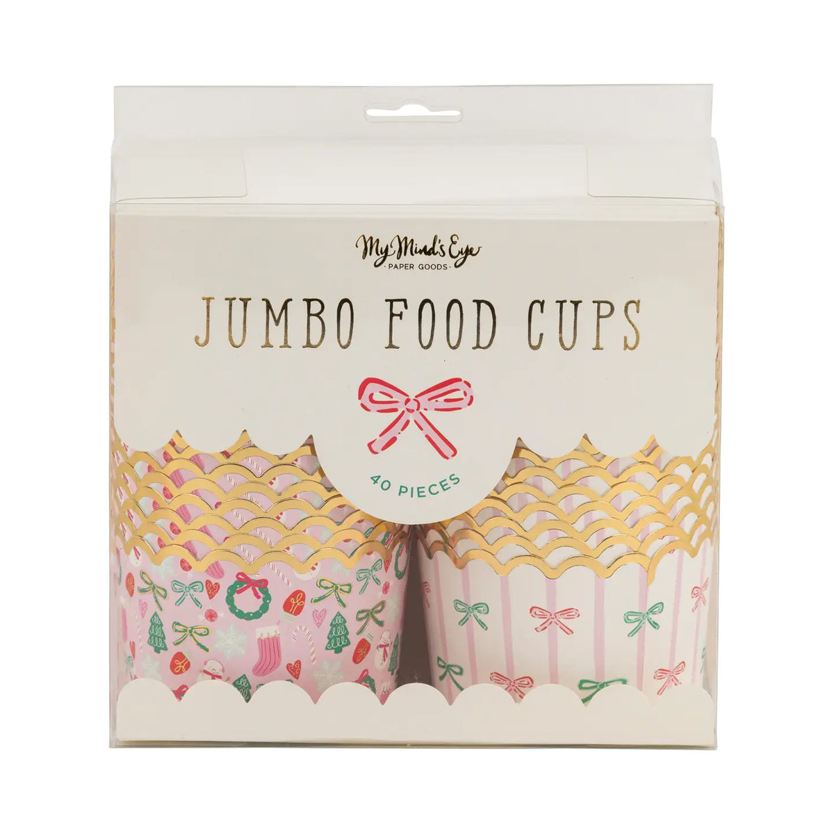 Foiled Jumbo Bows/Icons 8 oz Baking/Snack Cups