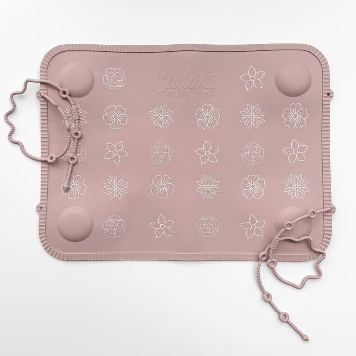 Tidy Traveler Printed Placemat Set | Petal Pink Blossoms