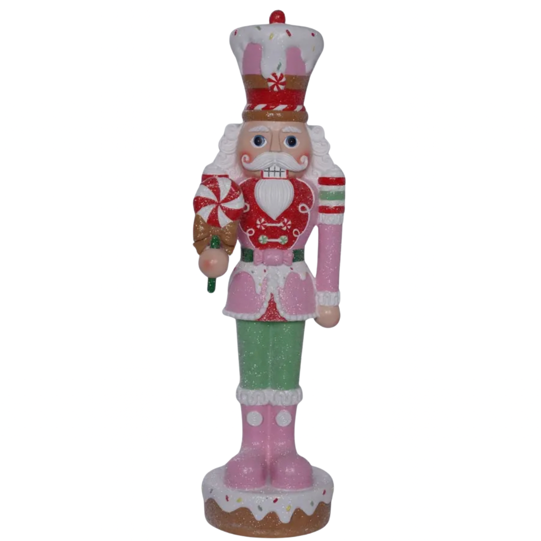 Peppermint Nutcracker | Resin | 18"