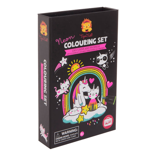 Unicorns and Friends Neon Colouring Set