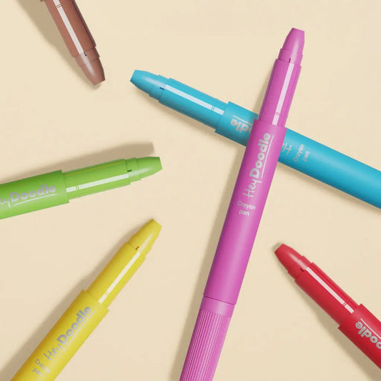 Washable Crayon Pen 9-Pack For HeyDoodle Mats