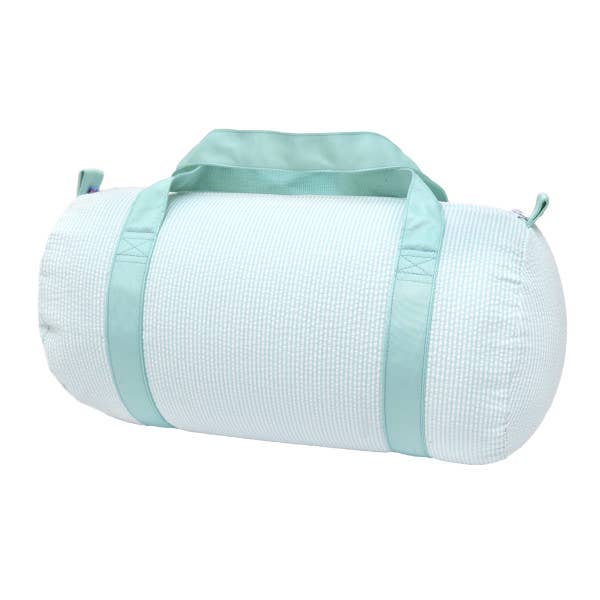 Medium Duffel | Mint Seersucker