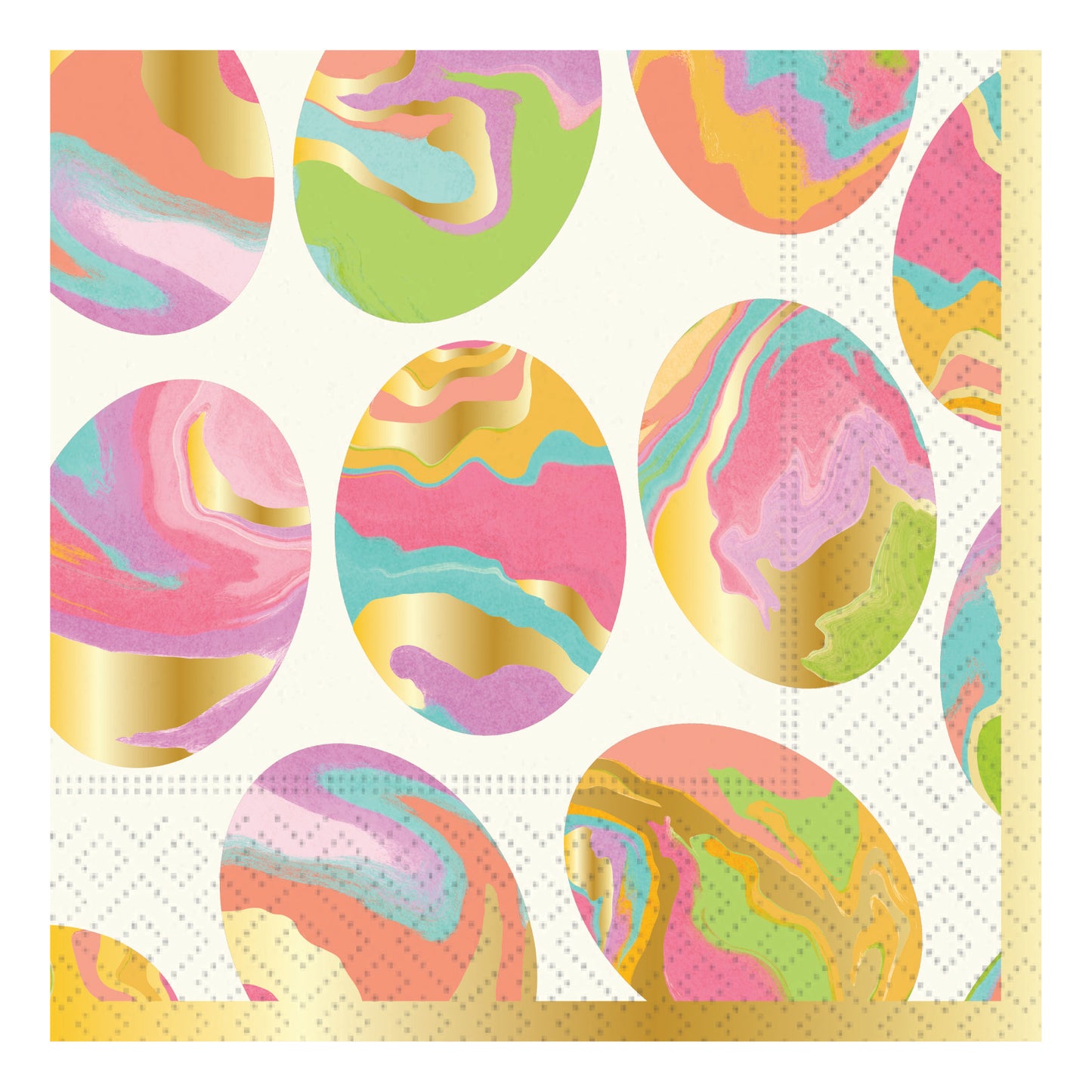 Cocktail Napkins | Marbled Easter Eggs
