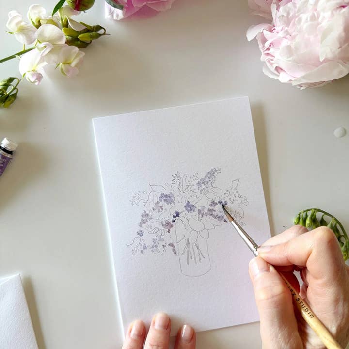 Paintable Notecards | Bouquets