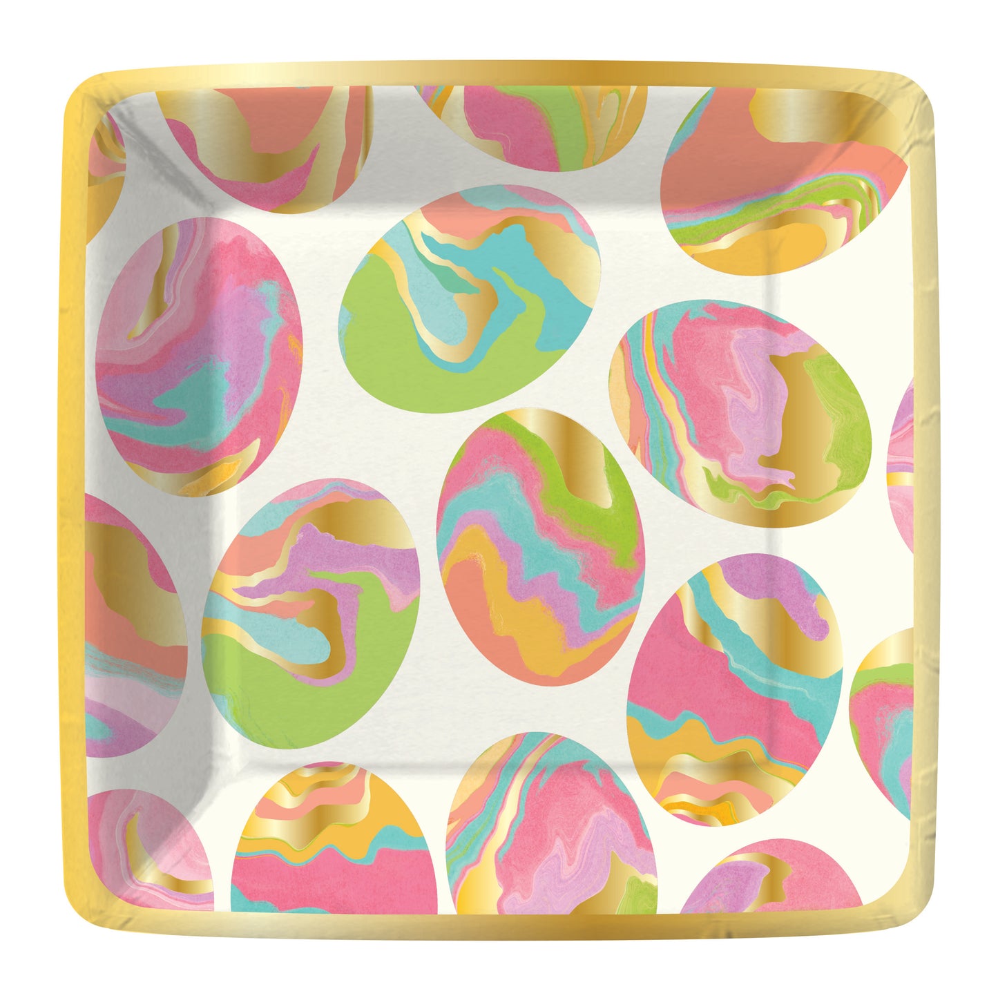 Dessert Plates | Marbled Easter Eggs